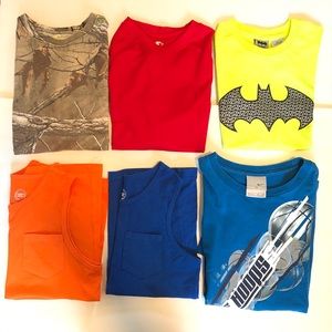 6 pc Boys Tee Bundle Size 10-12 Play Quality